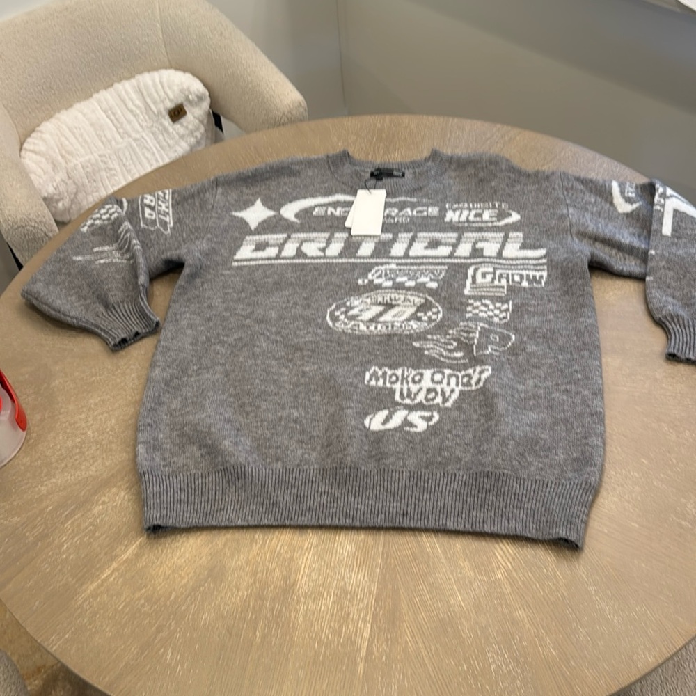 NWT! DAZY Pullover Top racing street wear Style Size S oversized!  so cool!